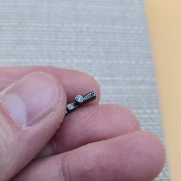 16 Inch Sterling Silver Heavily Tarnished James Avery Cross Necklace A4876 - Picture 6 of 8